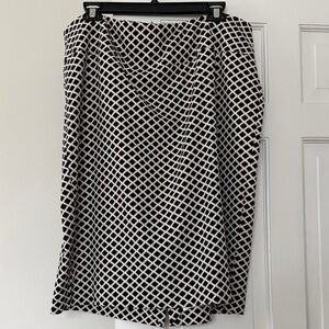 Lane Bryant Monochrome Checkered Pencil Skirt